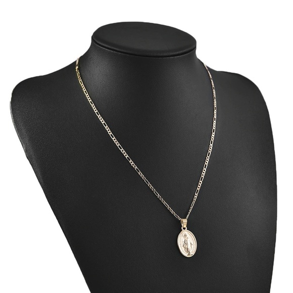 Virgin Mary Necklace, Available in Gold or Silver - Picture 5 of 7